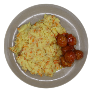 Hutspot met piri piri balletjes