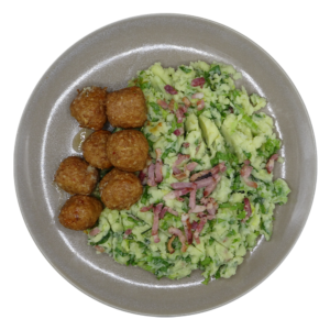 Andijviestamppot met indische balletjes