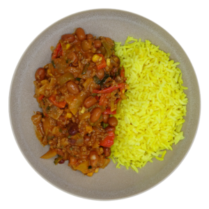 Chili con carne met witte rijst