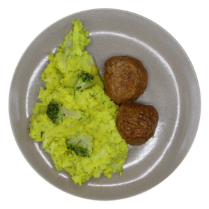 Bloemkool broccoli stamppot met gehaktbal